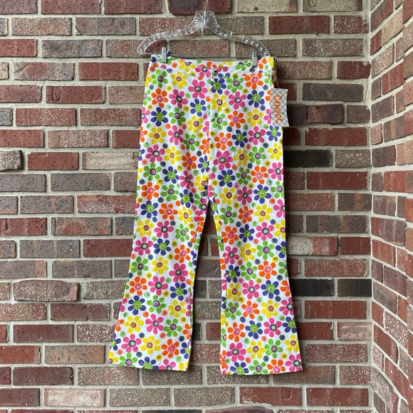 VTG Chriel Groovy Floral Pants Sz L  NWT - Picture 1 of 11